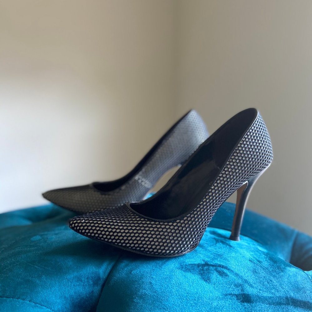 ALDO 4.5-inch Black Mesh Heel